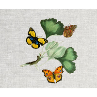 Butterflies on grey3 shoulder bag panel