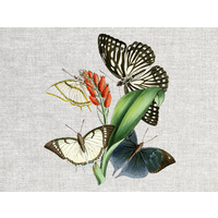 Butterflies fabric panel for shoulder bag/backpack.