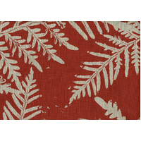 Bracken fern on red.