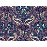 Paisley 4 panel for convertible leather bags