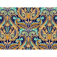 Paisley fabric panel 4 for convertible leather bags