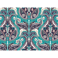 Paisley fabric panel 4 for convertible leather bags