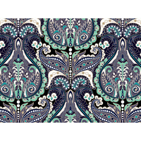 Paisley fabric panel 4 for convertible leather bags