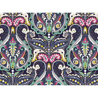 Paisley fabric panel 4 for convertible leather bags