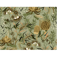 Australian Flora Cream Green