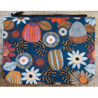 Natives on Navy Panel for Small Canvas/Leather Satchels ready to send