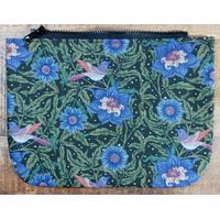 Purple Flowers Panel for Small Canvas/Leather Satchels ready to send