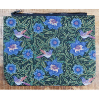 Purple Flowers Panel for Medium Satchels ready to send