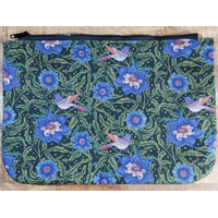 Purple Flowers Panel for Large Satchels, ready to send